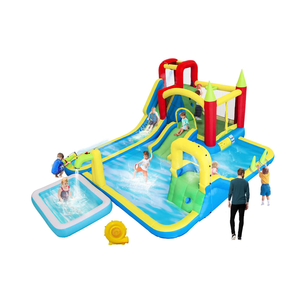 Large 11-In-1 Inflatable Water Park With Slides, Pool, Climbing Wall, And Bounce House (SAK70491) – SAKSBY WHOLESALE