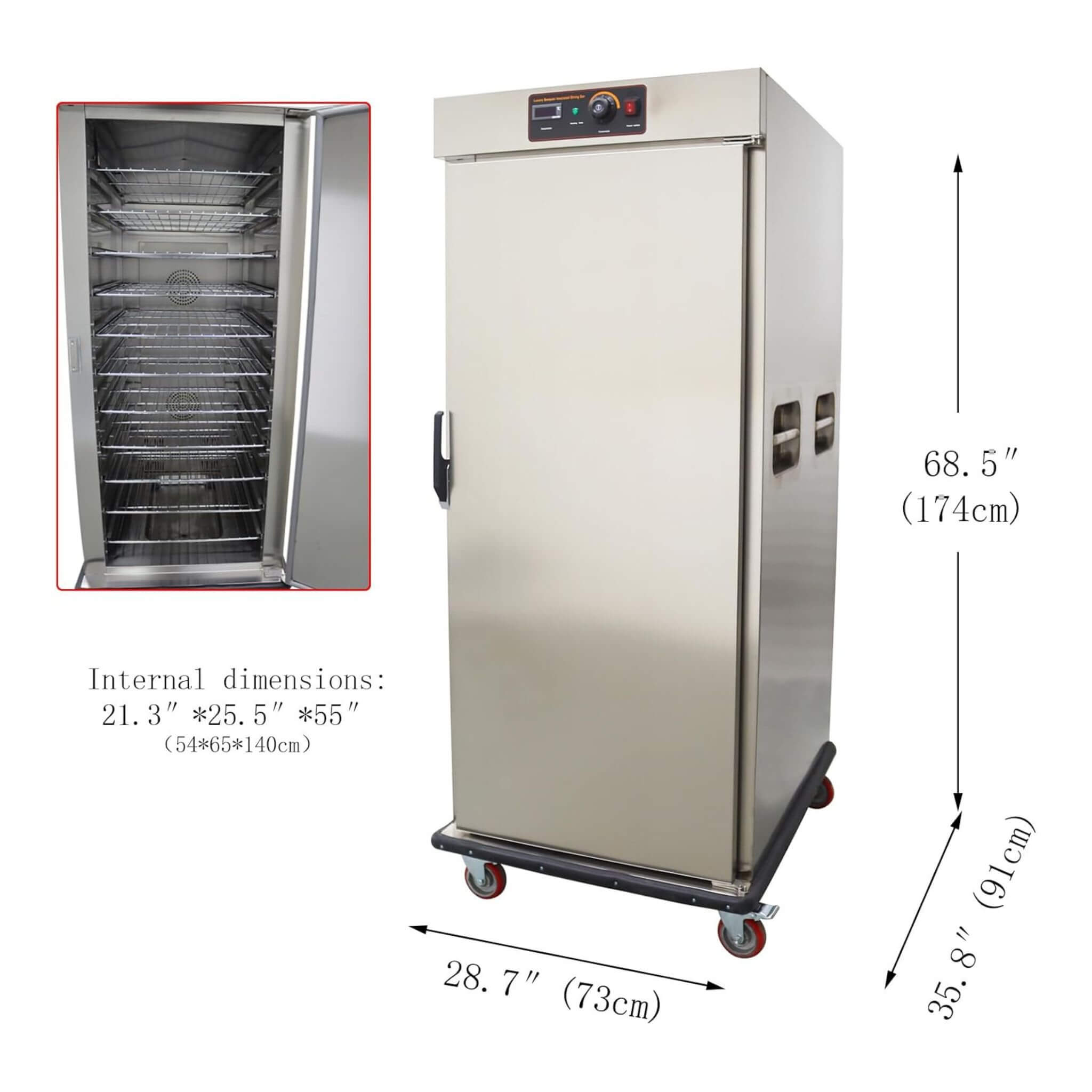 11-Layer Commercial Stainless Steel Heated Food Warmer Cabinet (SAK64820) – SAKSBY WHOLESALE, view 9