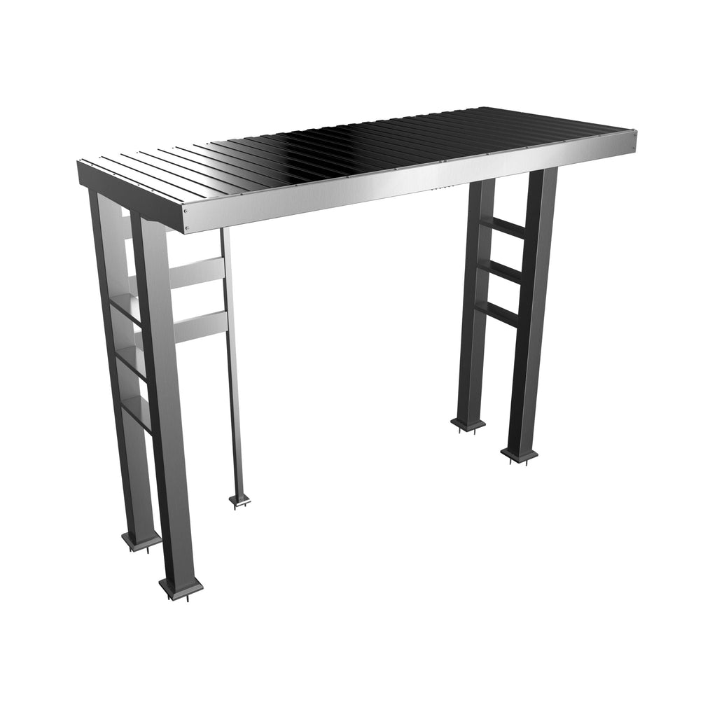 Castelle Flame Imperial 110-Inch 4-Burner 72K BTU Deluxe Stainless Steel Outdoor Kitchen Grill Island With Wine Cooler, Rotis