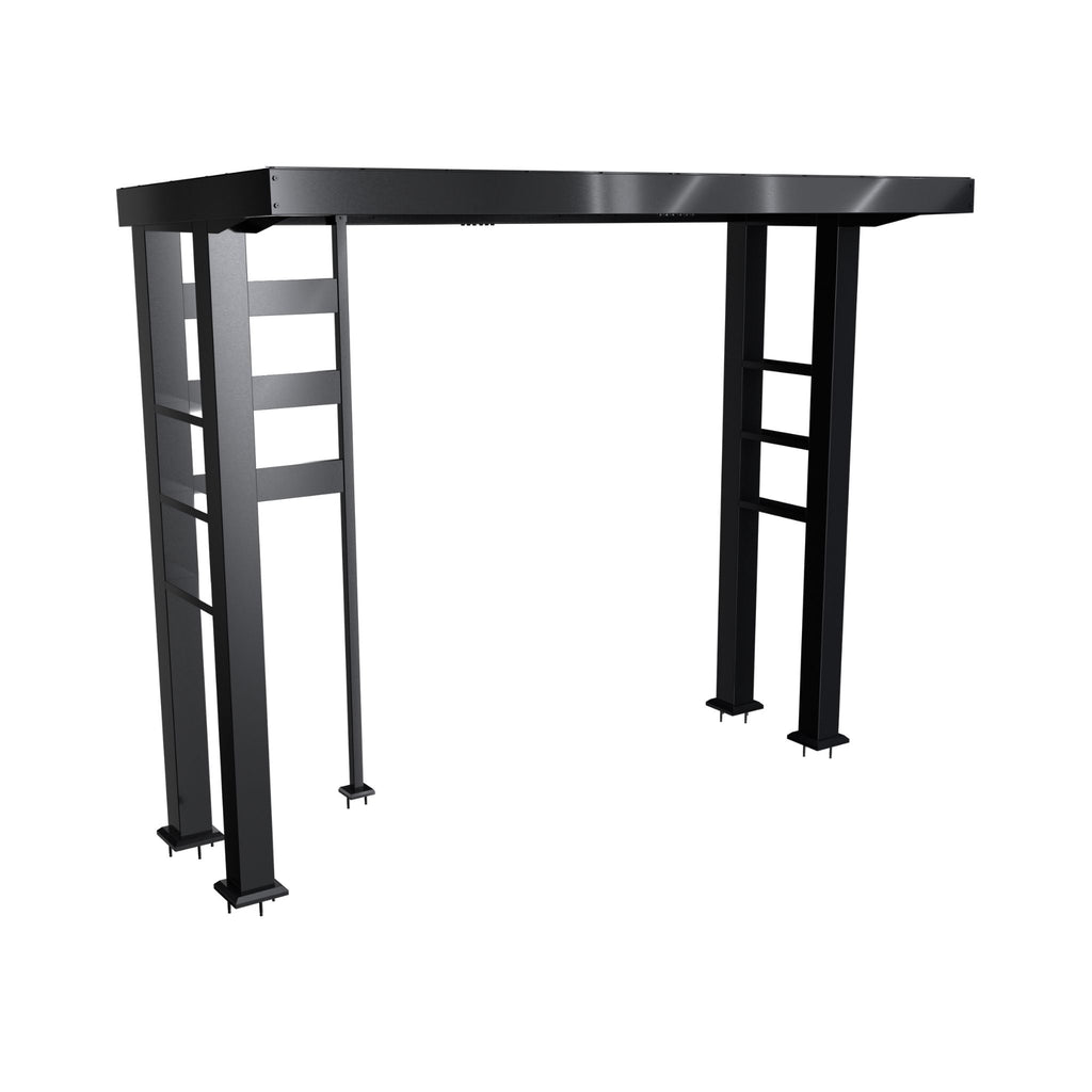 Castelle Flame Imperial 110-Inch 4-Burner 72K BTU Deluxe Stainless Steel Outdoor Kitchen Grill Island With Wine Cooler, Rotis
