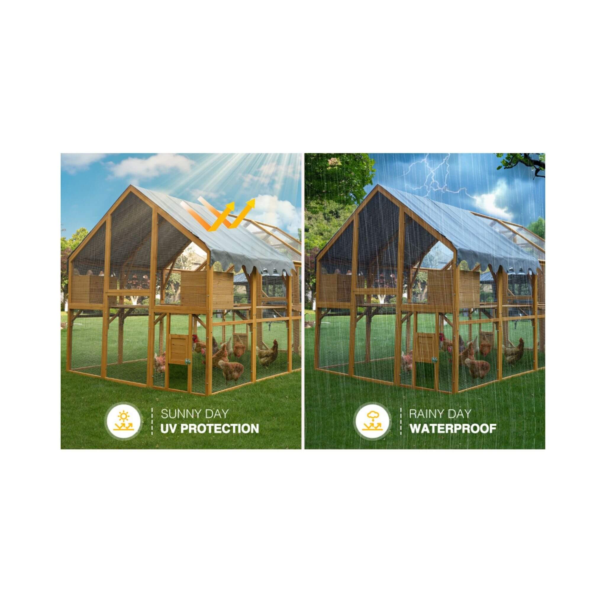 110-Inch Large Outdoor Kitten Playpen Chicken Coop With Waterproof Cover (SAK15370) – SAKSBY WHOLESALE, view 10