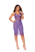 Love Spark Cove | Intimate Apparel, Pleasure Shop & Free Shipping Tea Length Eyelash Lace And Mesh Gown With Underwire Cups, 