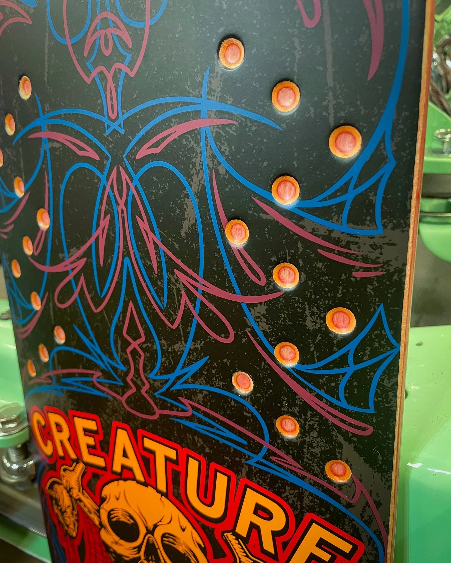 Creature Chop Shop Pinstripe Shaped Skateboard Deck - 8.75"