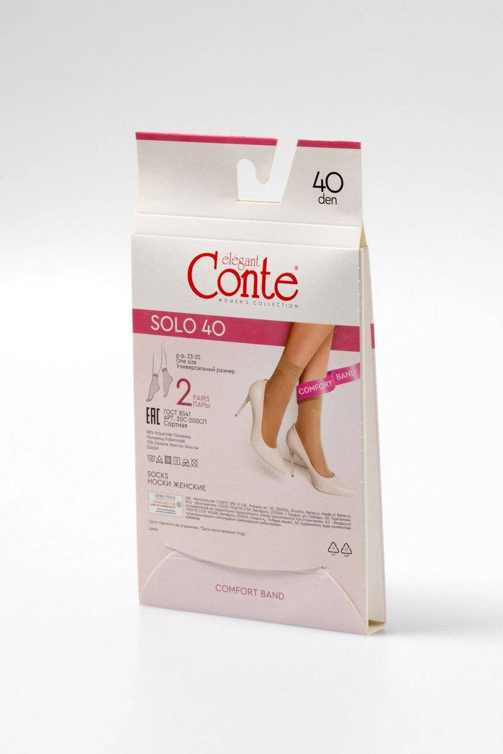 TheRanok.com Socks Conte Solo 40 Den (2 pairs) — fabric or material detail