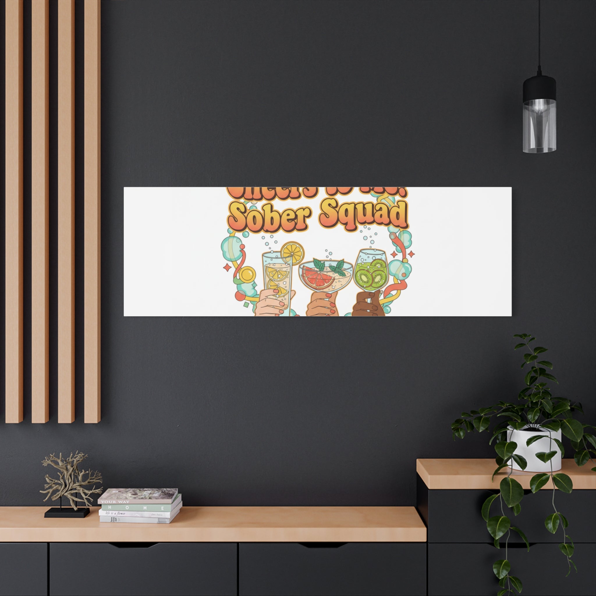 Cheers to Me Sober Squad Canvas | Dry January Mocktail Art