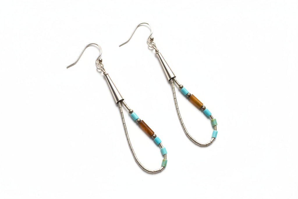 Just Neat Stuff Sterling silver loops — back view