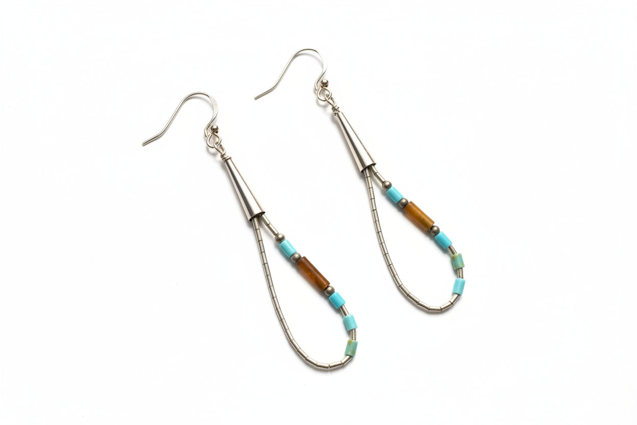 Just Neat Stuff Sterling silver loops — back view