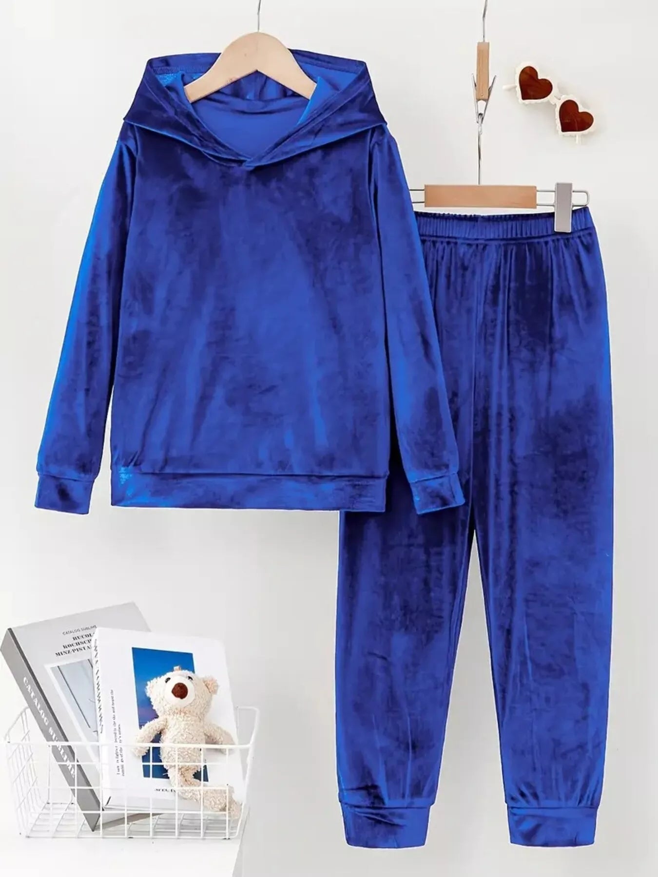 Full Size Velvet Hoodie and Pants Set Plus Size