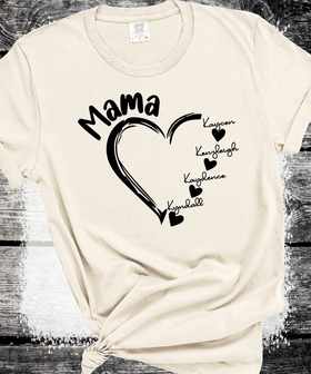 Comfort Colors®  Custom Mama Shirt, Personalized Mom Shirt, Shirt with Kids…