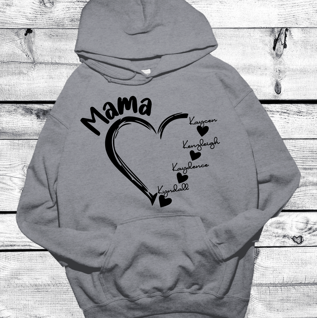 A Blessed Texas Mess Boutique Comfort Colors®  Custom Mama Shirt, Personalized Mom Shirt, Shirt with Kids… — detail shot 8