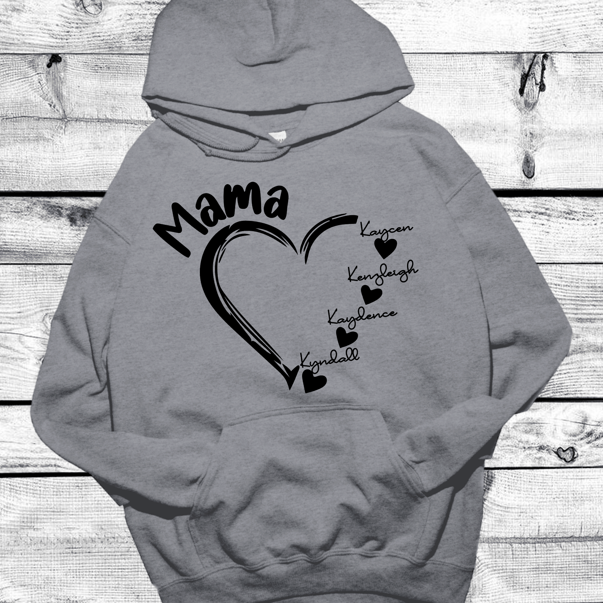 A Blessed Texas Mess Boutique Comfort Colors®  Custom Mama Shirt, Personalized Mom Shirt, Shirt with Kids… — detail shot 8