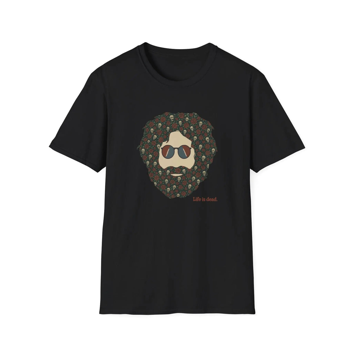 Skull & Roses Jerry Life is Dead T-Shirt
