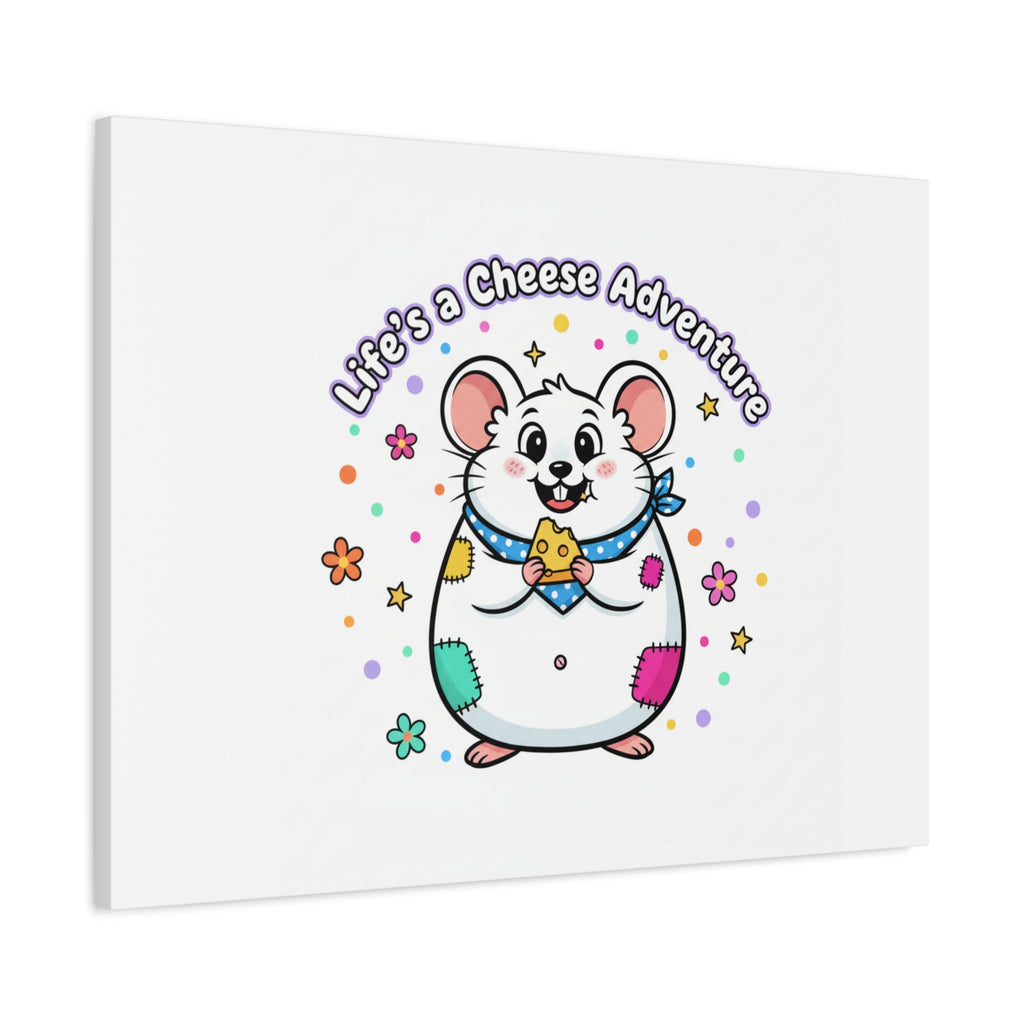Life's a Cheese Adventure Canvas | Rodent-Core rat art print