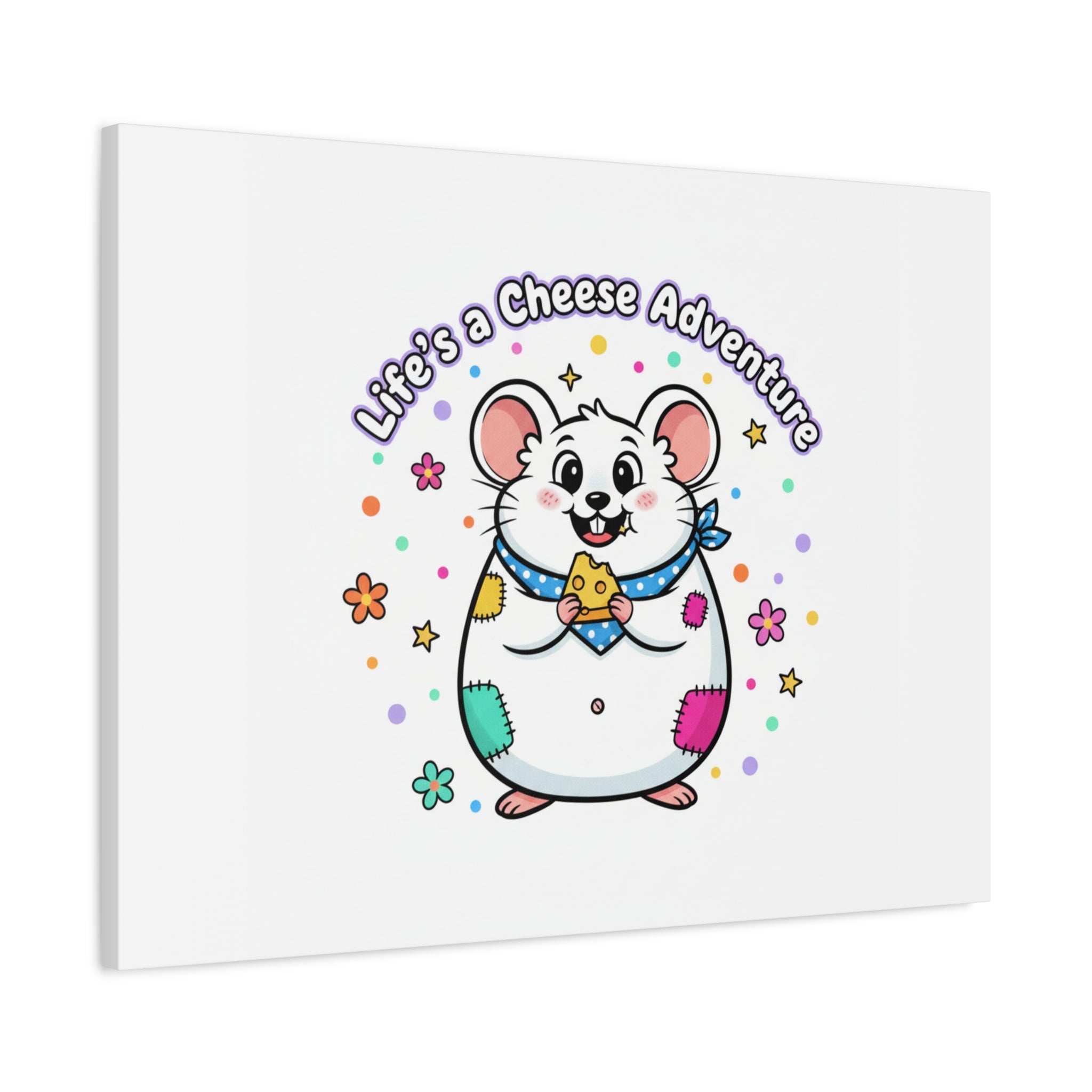 Life's a Cheese Adventure Canvas | Rodent-Core rat art print