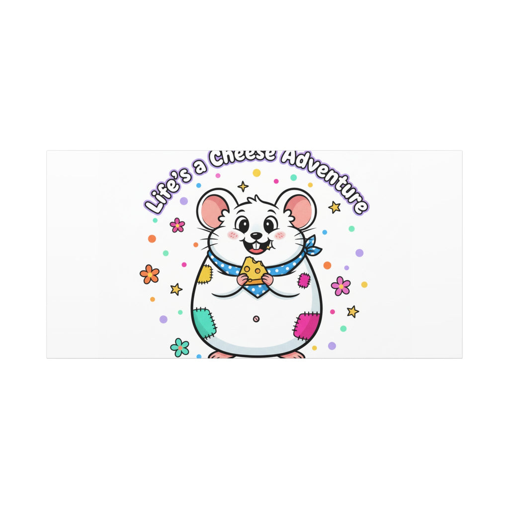 Life's a Cheese Adventure Canvas | Rodent-Core rat art print