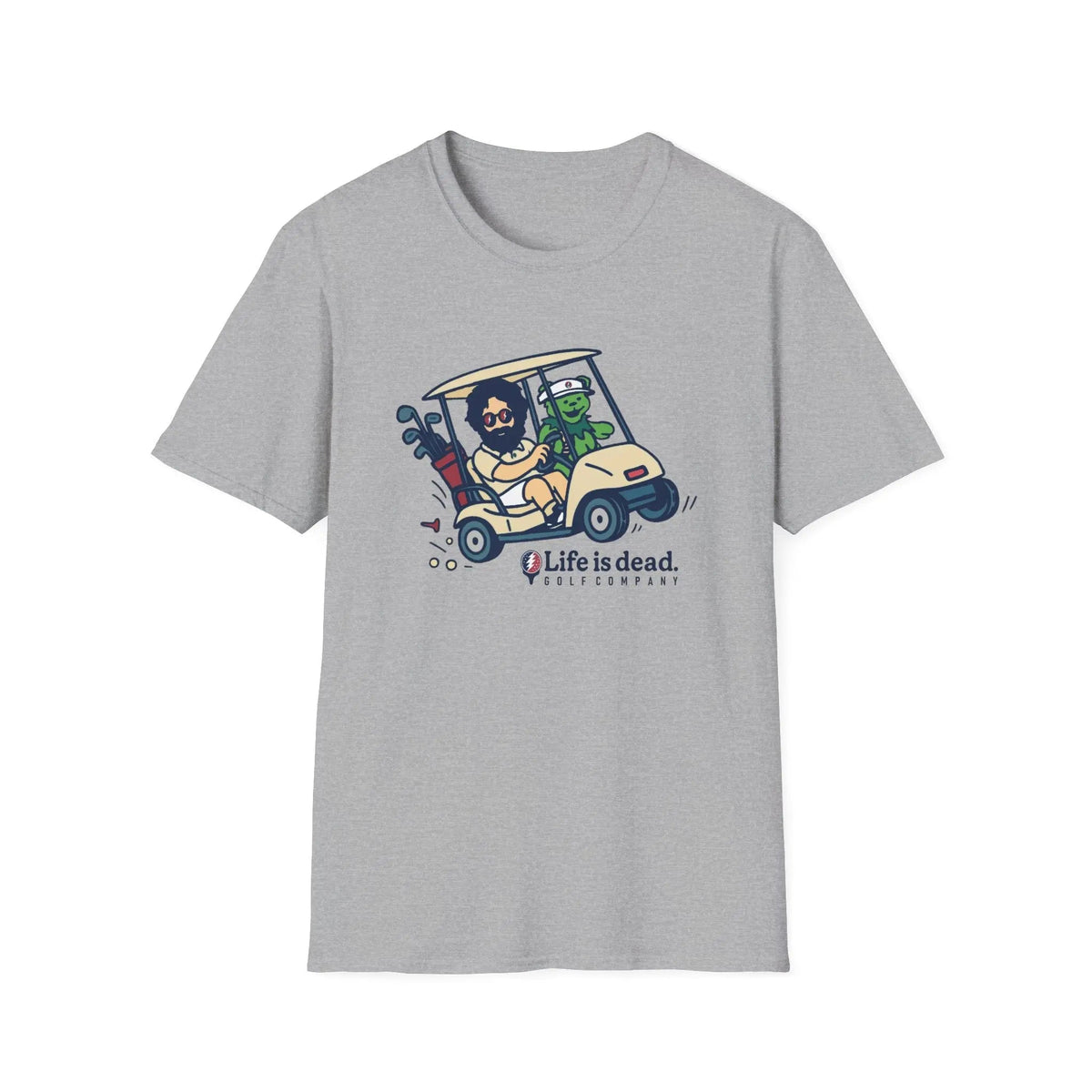 Joy Ridin' Jerry and The Bear - Life is Dead Golf Company T-Shirt