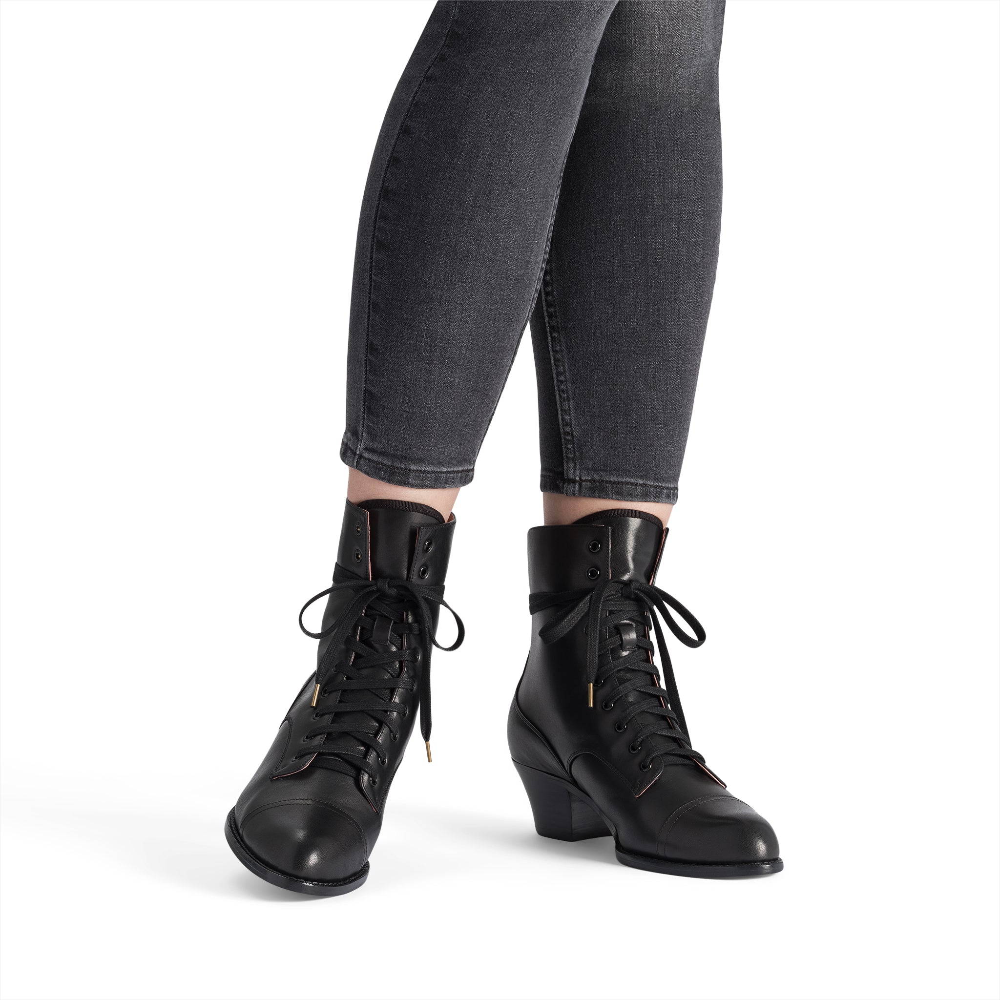 American Duchess Paris Boots (Black) — Black detail