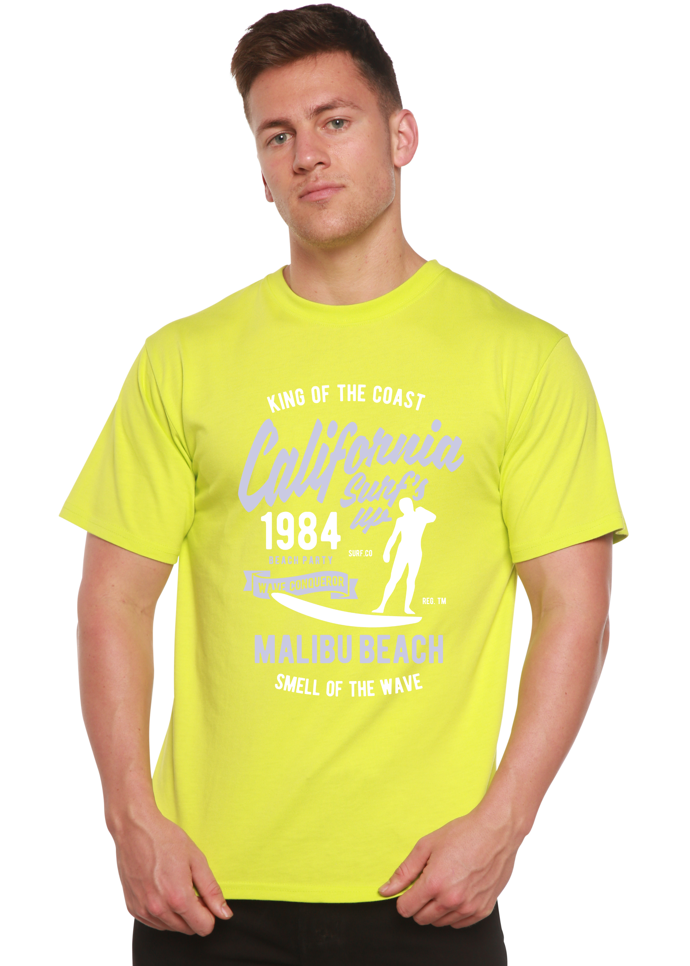 Spun Bamboo California 1984 Spun Bamboo® Men's Bamboo Viscose/Organic Cotton Short Sleeve Graphic T-Shirt — in-use photo