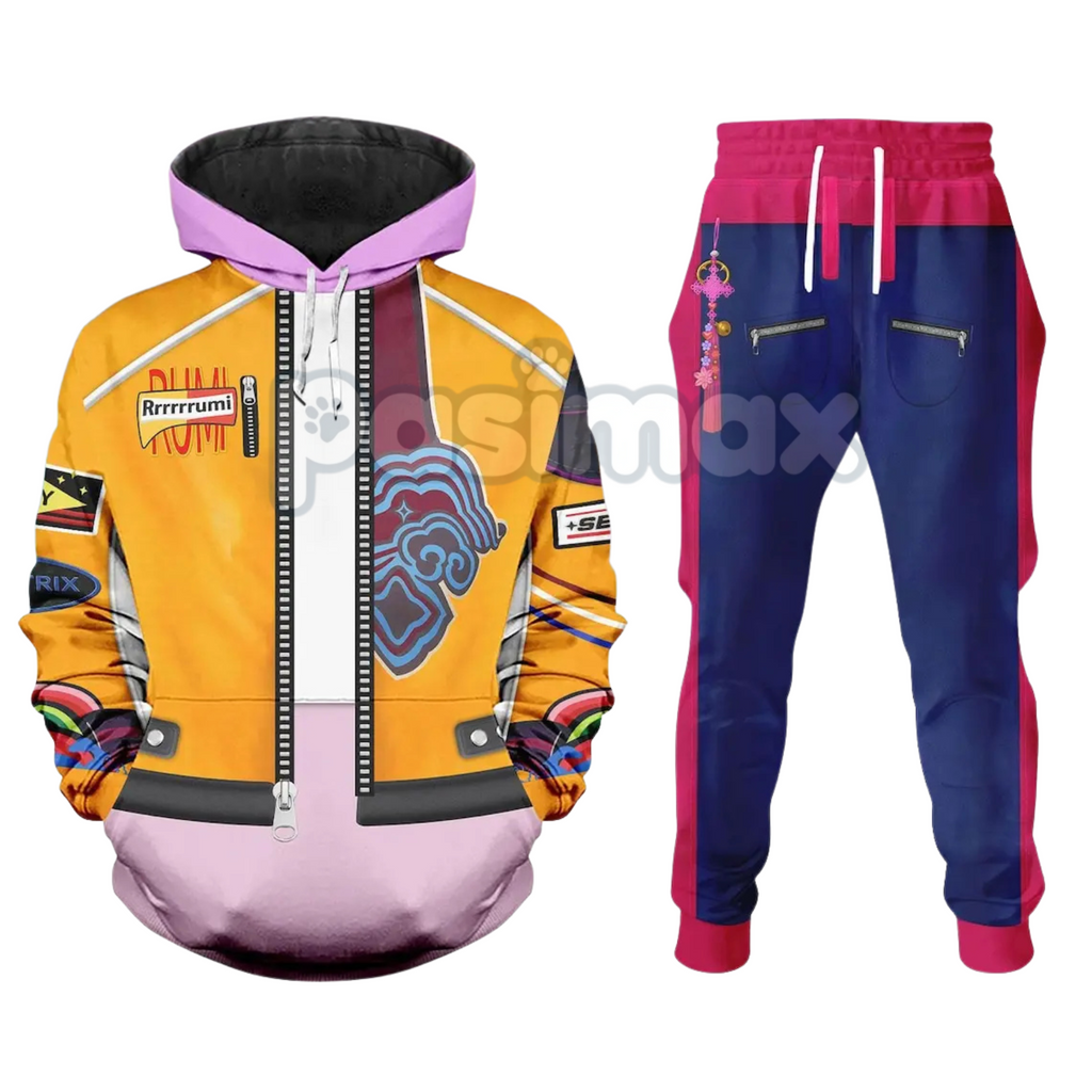 Pasimax Derpy Tiger K-pop Demon Hunter Hoodie & Joggers Set — color detail