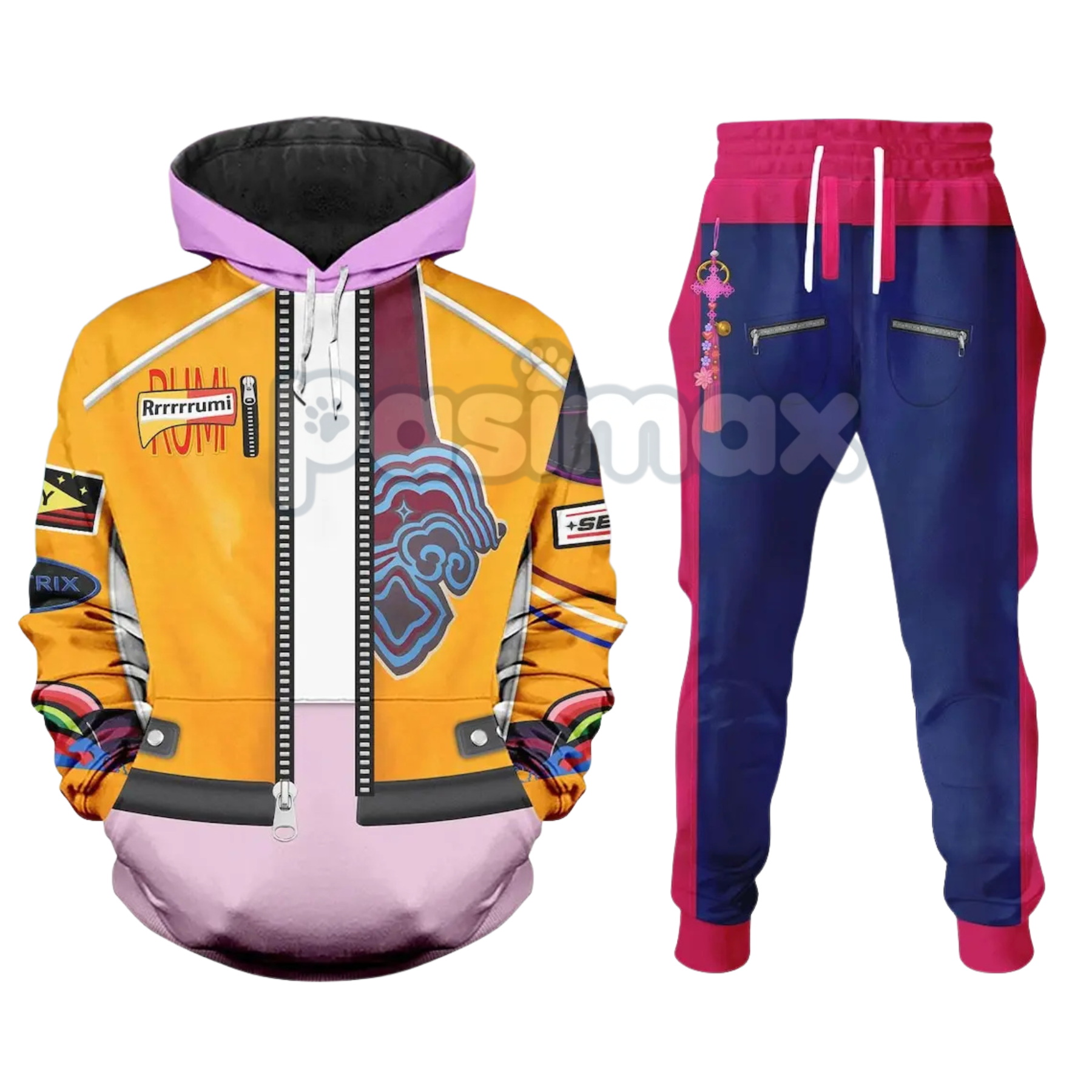 Pasimax Derpy Tiger K-pop Demon Hunter Hoodie & Joggers Set — color detail