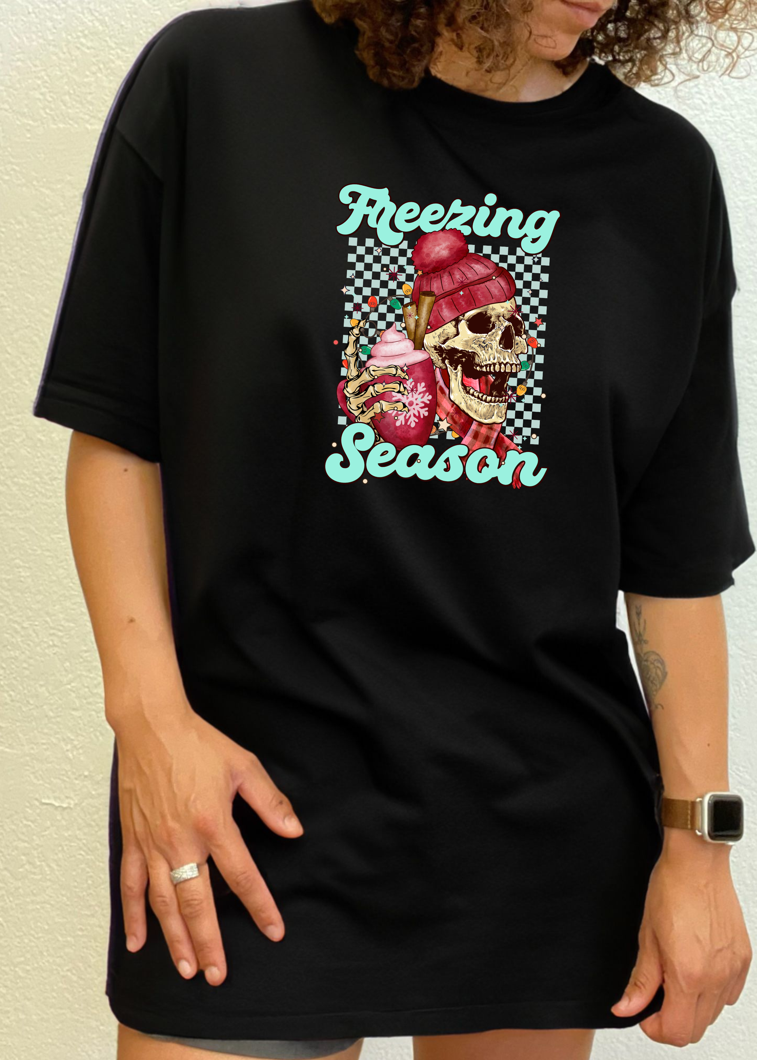 Spun Bamboo Freezing Season Unisex Bamboo Viscose/Organic Cotton Short Sleeve Graphic T-Shirt — color detail