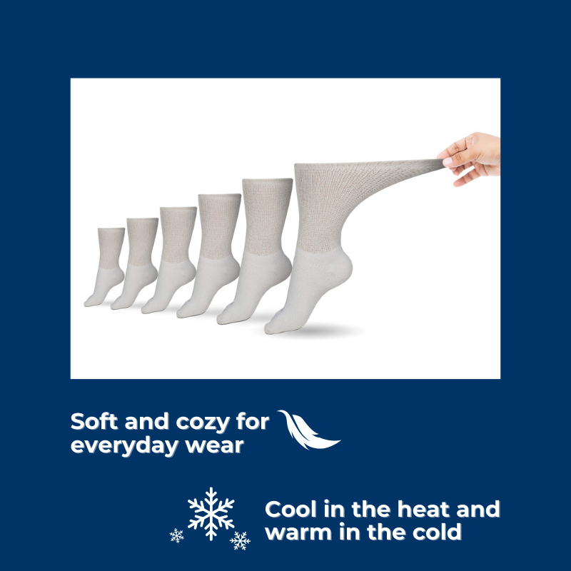 DSC Women's Cotton Diabetic Crew Socks (Assorted) — main product shot