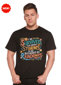 Spun Bamboo I've Survived Too Many Storms to Be Both Unisex Bamboo/Cotton Graphic T-Shirt — main product shot