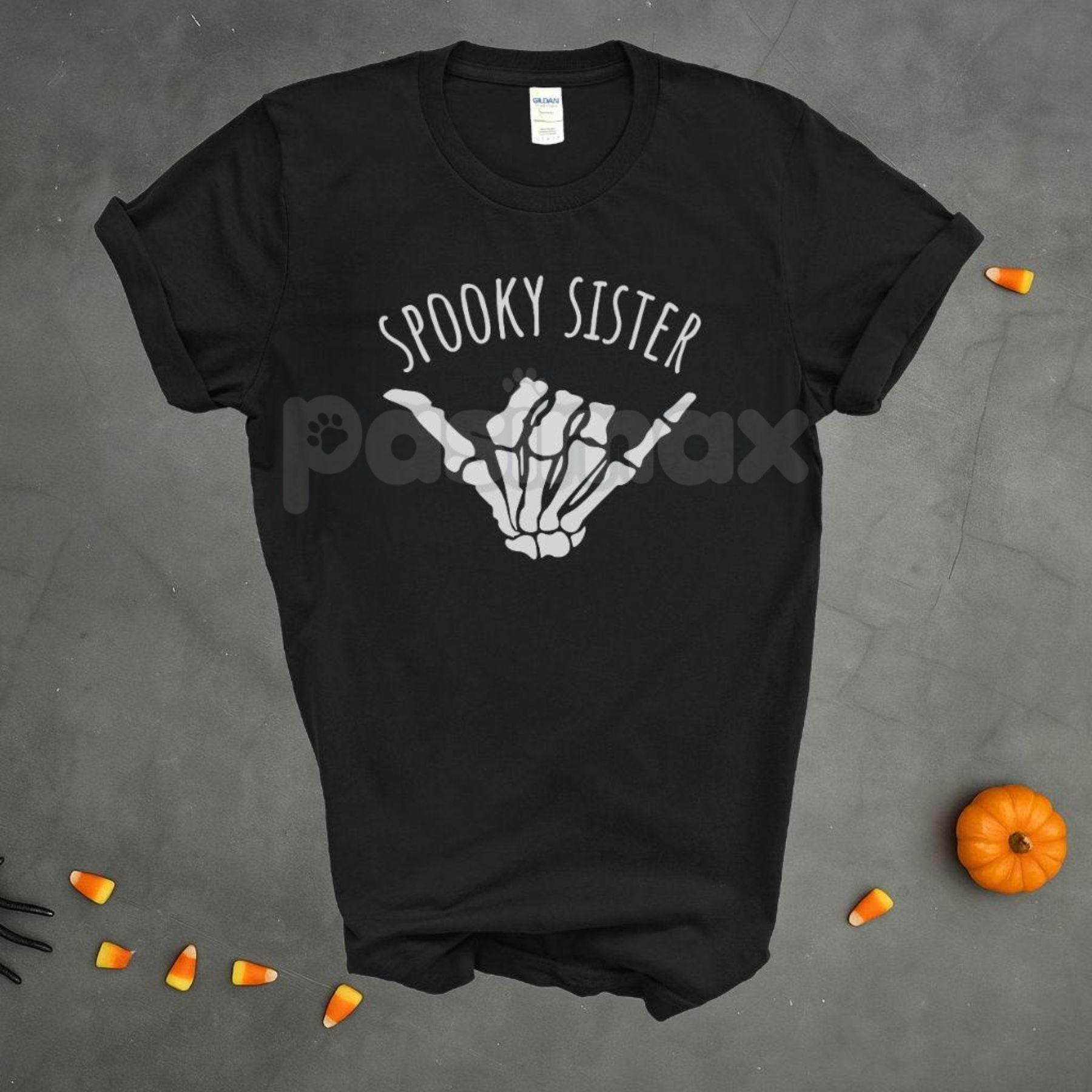 Pasimax Spooky Halloween Matching Family Shirts — size reference