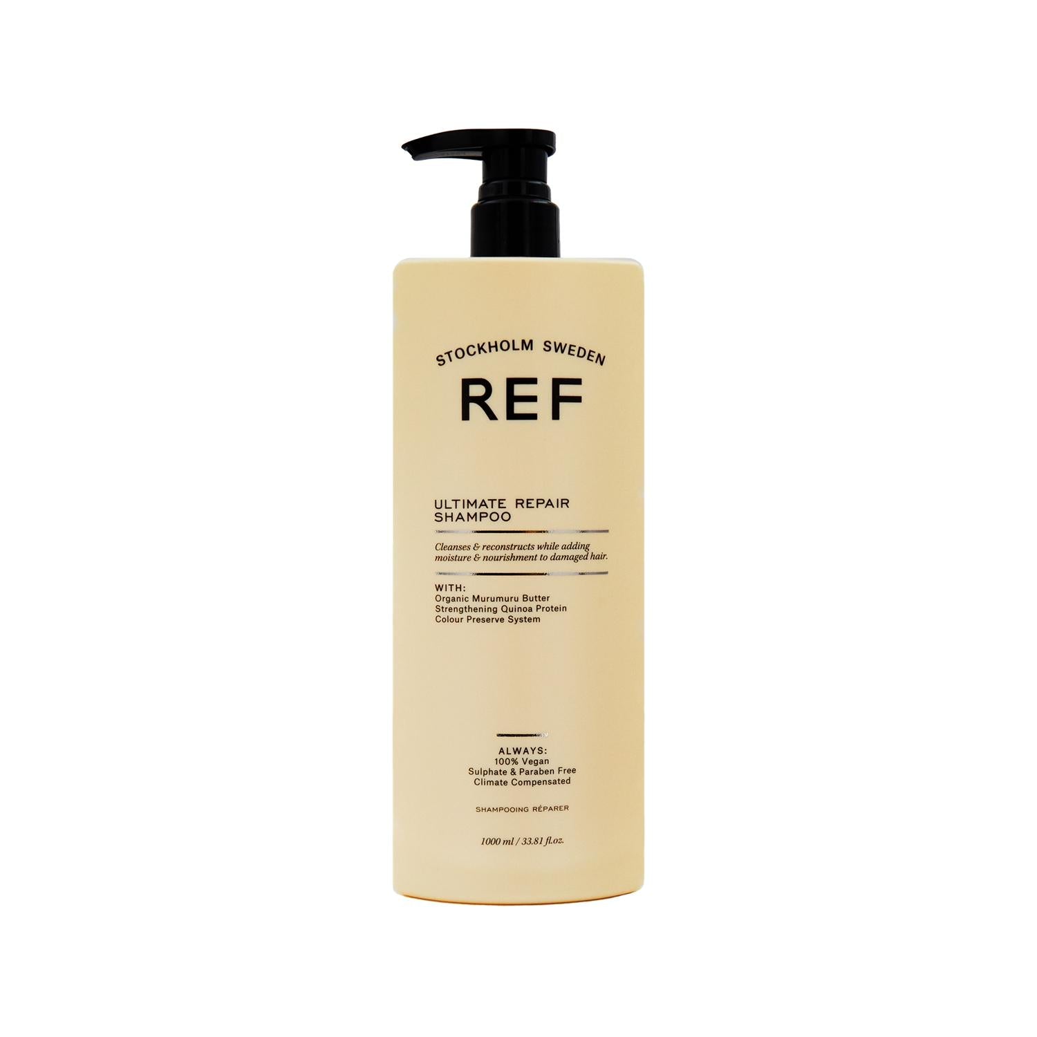 REF Repair Shampoo for Damaged Hair - Nourishing and Intensive Hair Care Treatment, 1000ml