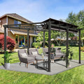 [11X16FT] Alora Outdoor Retractable Backyard Aluminum Metal Pergola With Roof (SAK16804) – SAKSBY WHOLESALE