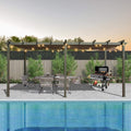 [11X20FT] Alora Premium Outdoor Retractable Aluminum Pergola With Weather-Resistant Canopy (SAK54612) – SAKSBY WHOLESALE