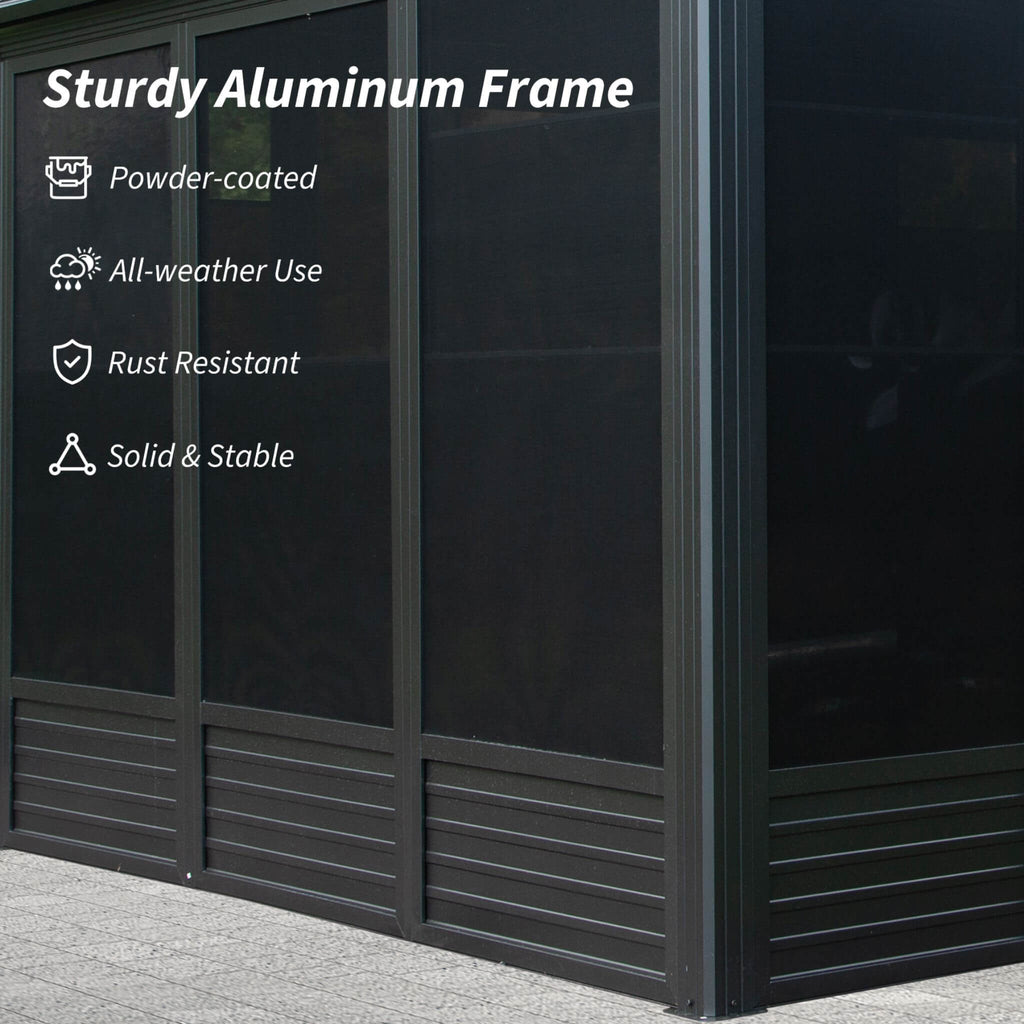 [11X21FT] Alora Outdoor All-Season Solarium Sunroom Gazebo With Galvanized Steel Roof (SAK42018) – SAKSBY WHOLESALE, view 7