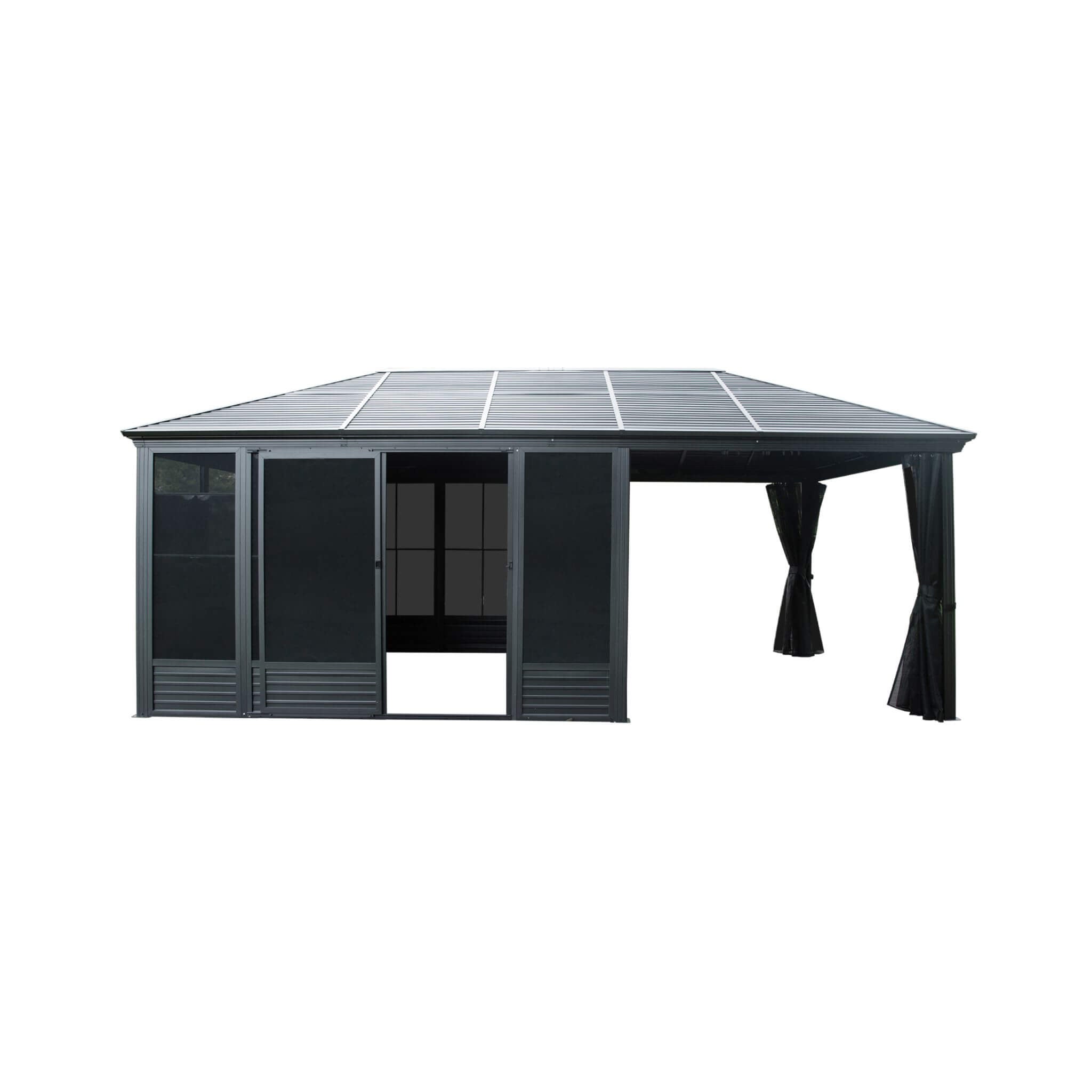 [11X21FT] Alora Outdoor All-Season Solarium Sunroom Gazebo With Galvanized Steel Roof (SAK42018) – SAKSBY WHOLESALE