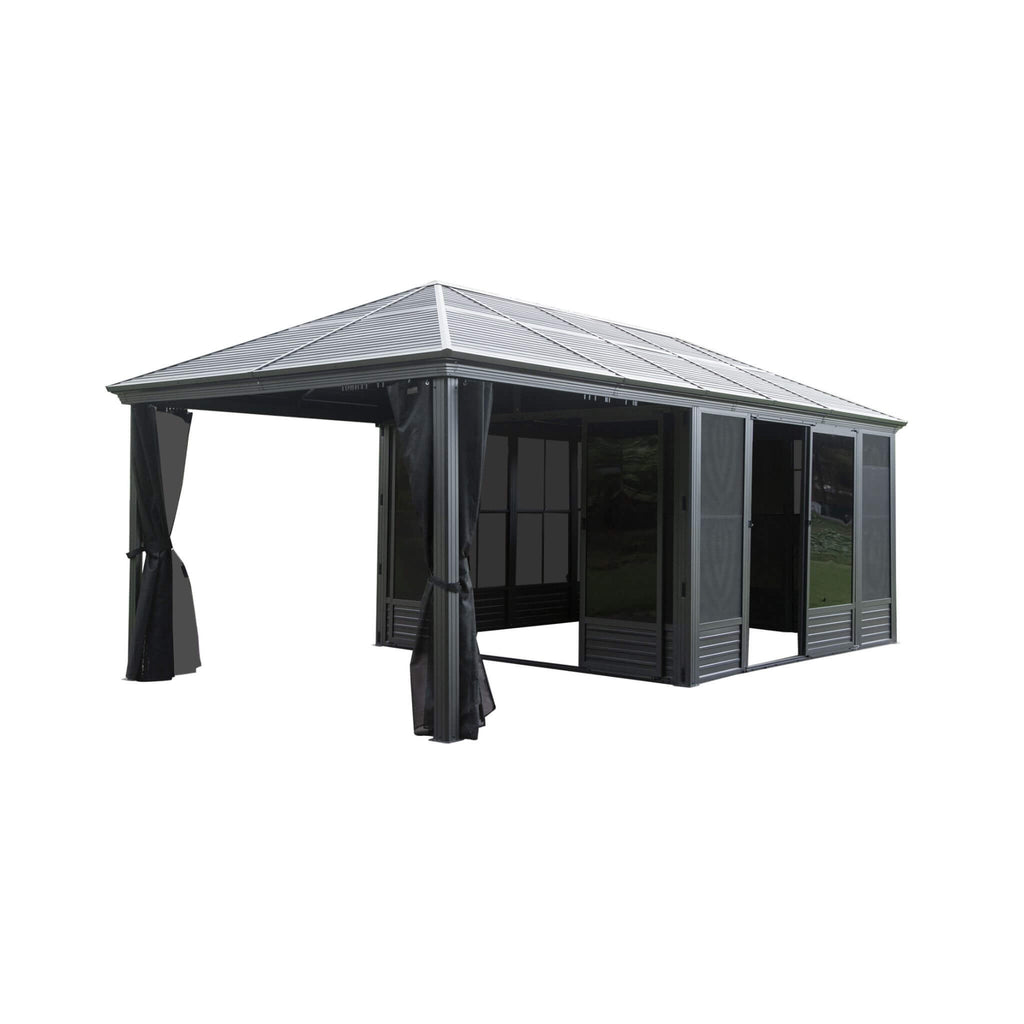 [11X21FT] Alora Outdoor All-Season Solarium Sunroom Gazebo With Galvanized Steel Roof (SAK42018) – SAKSBY WHOLESALE, view 3
