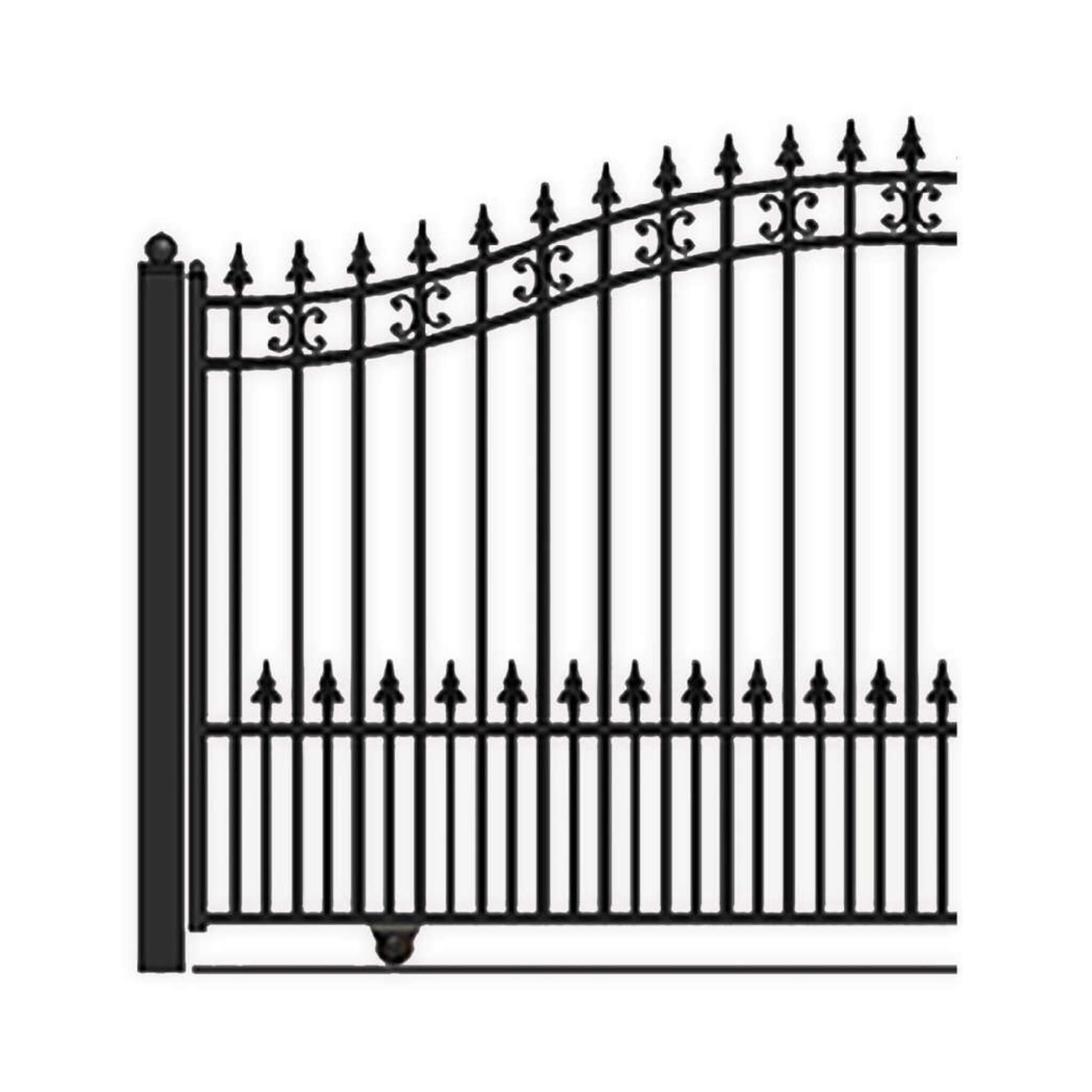 [12-18FT] Heavy-Duty St. Louis-Style Steel Sliding Driveway Gate (SAK64978) – SAKSBY WHOLESALE, view 5