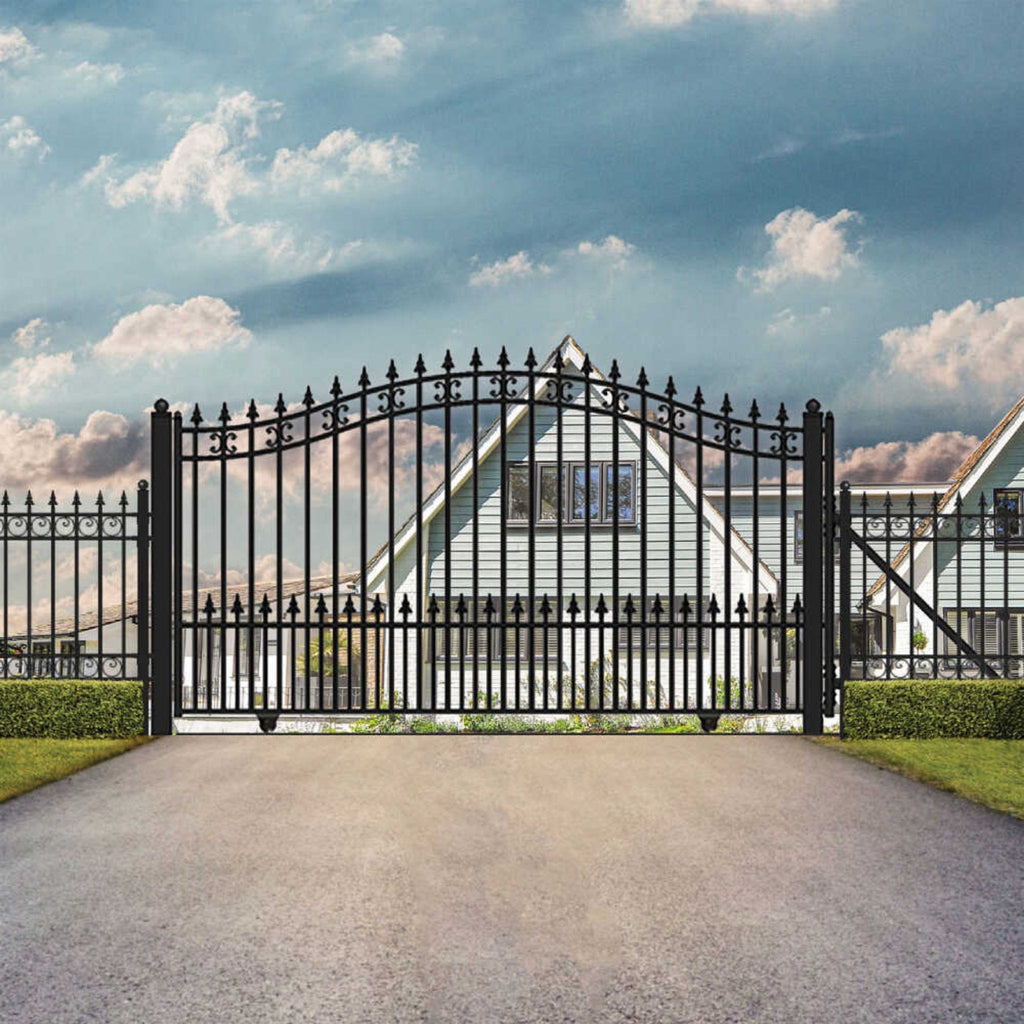 [12-18FT] Heavy-Duty St. Louis-Style Steel Sliding Driveway Gate (SAK64978) – SAKSBY WHOLESALE, view 3