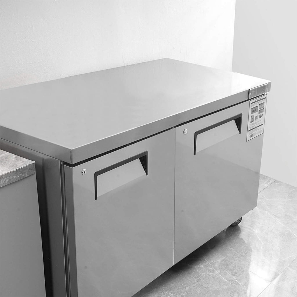 12.9 Cu.Ft 2-Door 48-Inch Commercial Stainless Steel Worktop Undercounter Refrigerator (SAK26049) – SAKSBY WHOLESALE, view 12