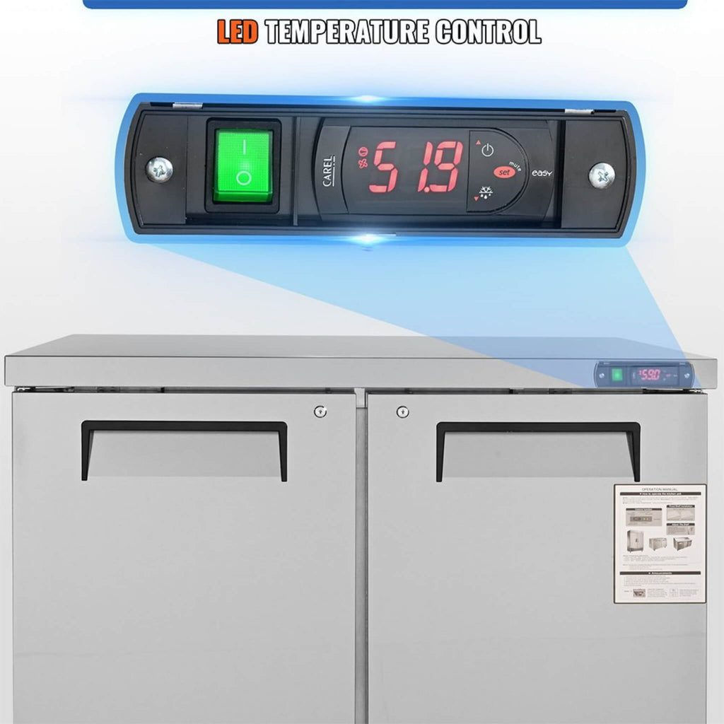 12.9 Cu.Ft 2-Door 48-Inch Commercial Stainless Steel Worktop Undercounter Refrigerator (SAK26049) – SAKSBY WHOLESALE, view 10