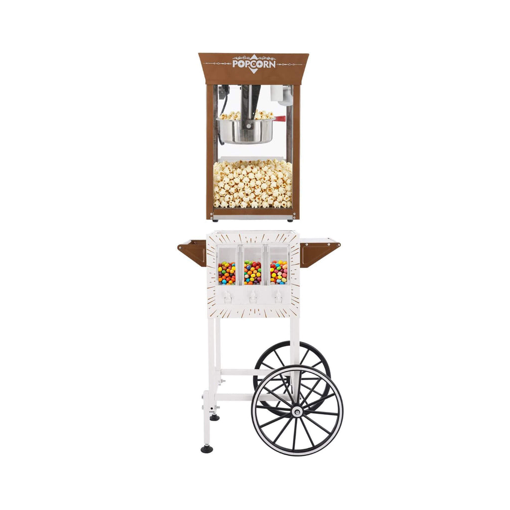 12-Ounce Commercial Retro Popcorn Machine Cart With Candy Boxes (SAK80954) – SAKSBY WHOLESALE