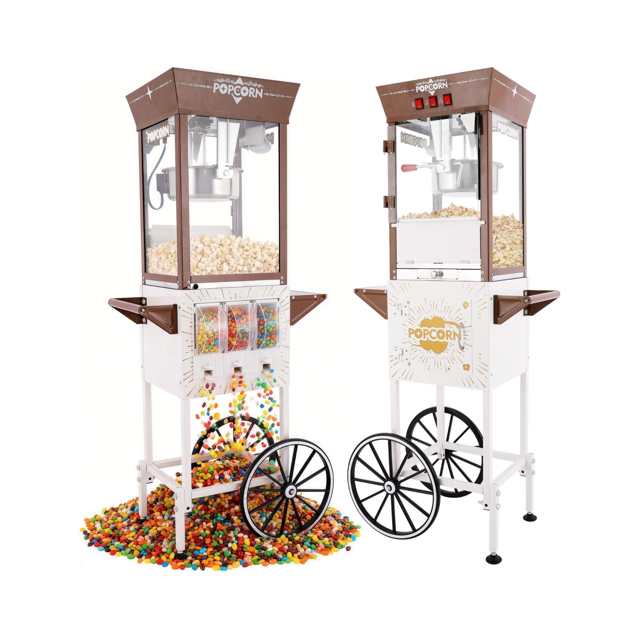 12-Ounce Commercial Retro Popcorn Machine Cart With Candy Boxes (SAK80954) – SAKSBY WHOLESALE, view 6