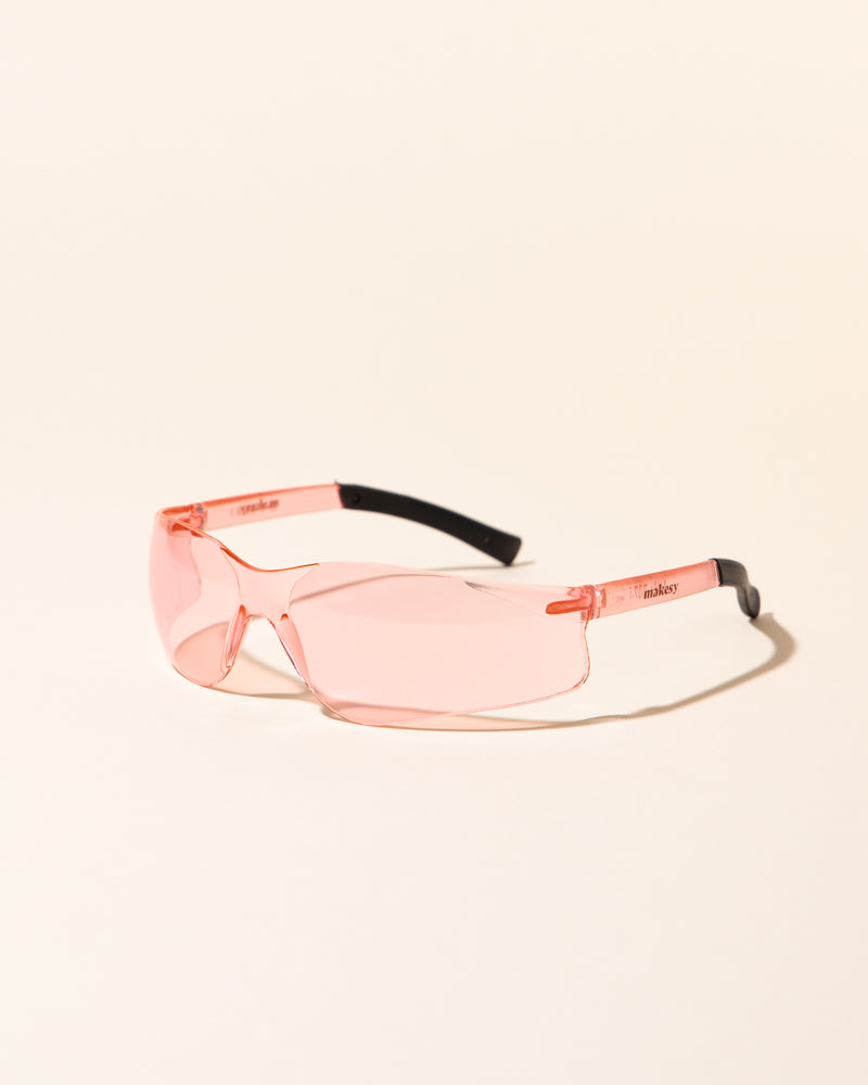 pink safety glass with logo – makesy®