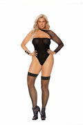 Love Spark Cove | Intimate Apparel, Pleasure Shop & Free Shipping Opaque Teddy With Fishnet Sleeve And Matching Stockings — m