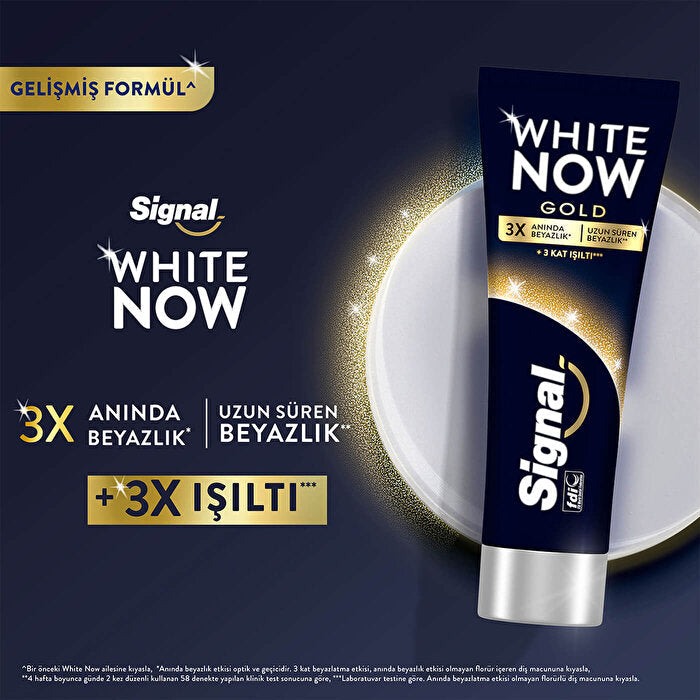 Signal White Now Gold Toothpaste 75ml - Instant Whitening | Stain Removal