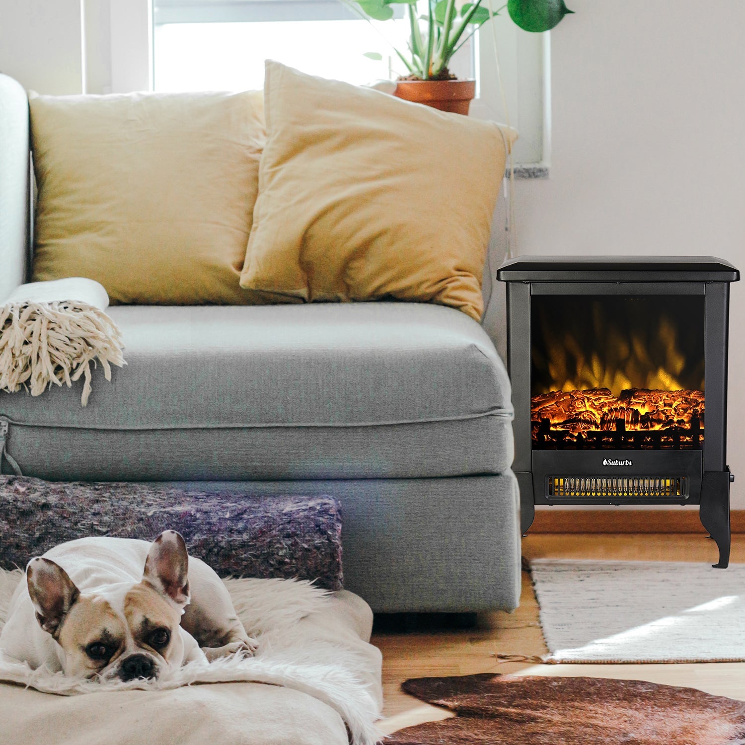 (Open Box) Suburbs TS17 Electric Fireplace Stove – TURBRO, view 8