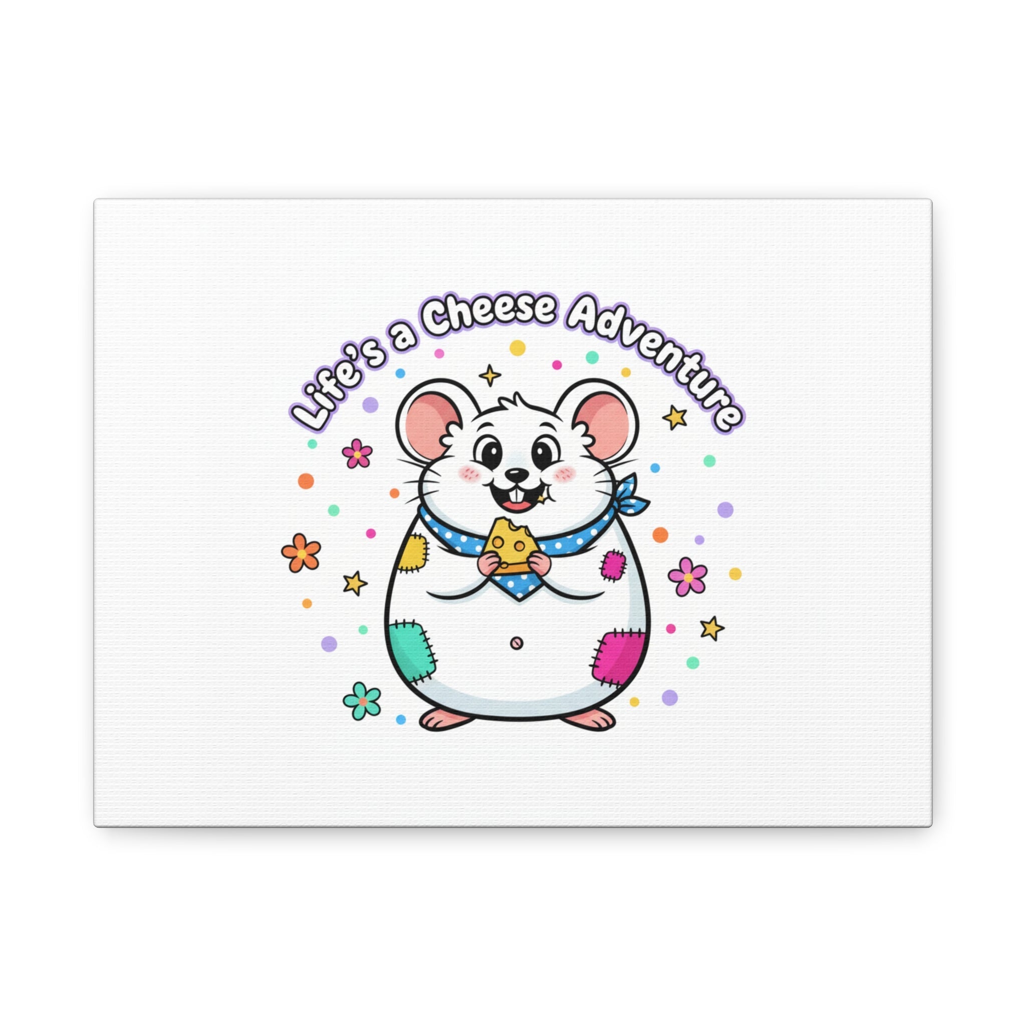 Life's a Cheese Adventure Canvas | Rodent-Core rat art print
