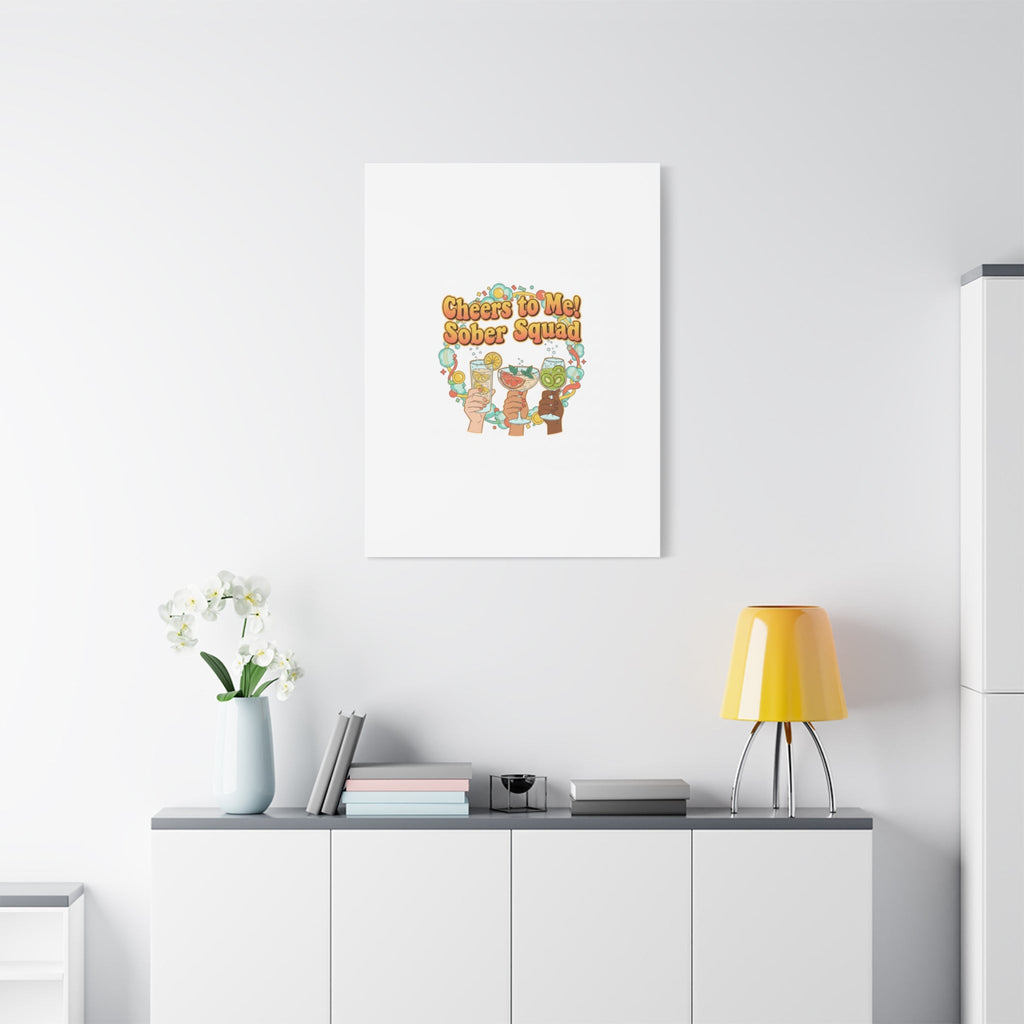 Cheers to Me Sober Squad Canvas | Dry January Mocktail Art