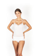 tittimitti EGi Luxury Wool Silk Camisole Spaghetti Straps Top with Lace. Proudly Made in Italy (144) — main product shot