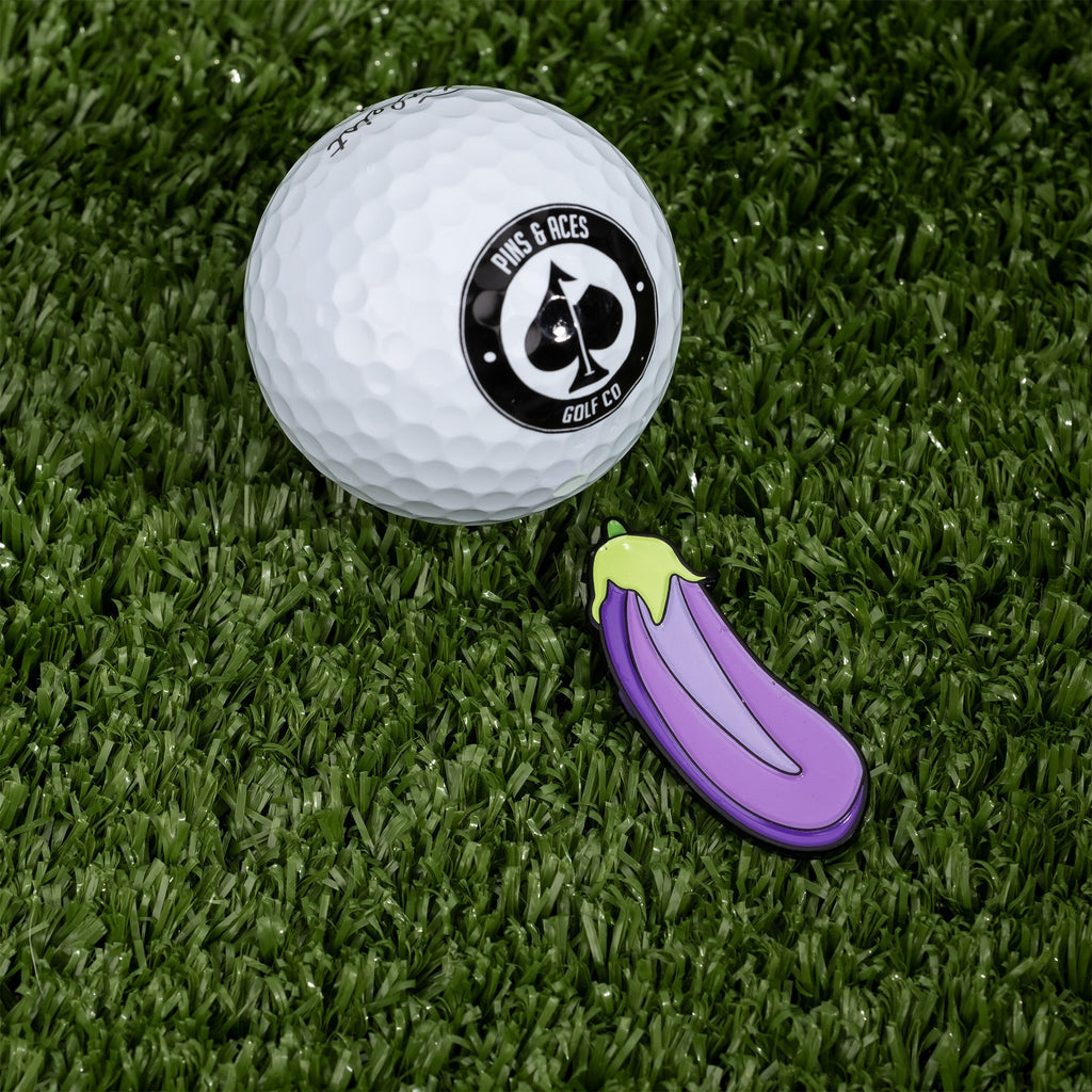 Eggplant Ball Marker – Pins and Aces, view 3