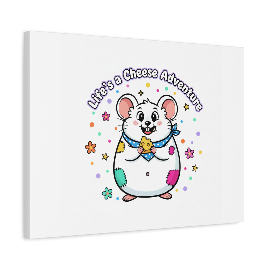 Life's a Cheese Adventure Canvas | Rodent-Core rat art print