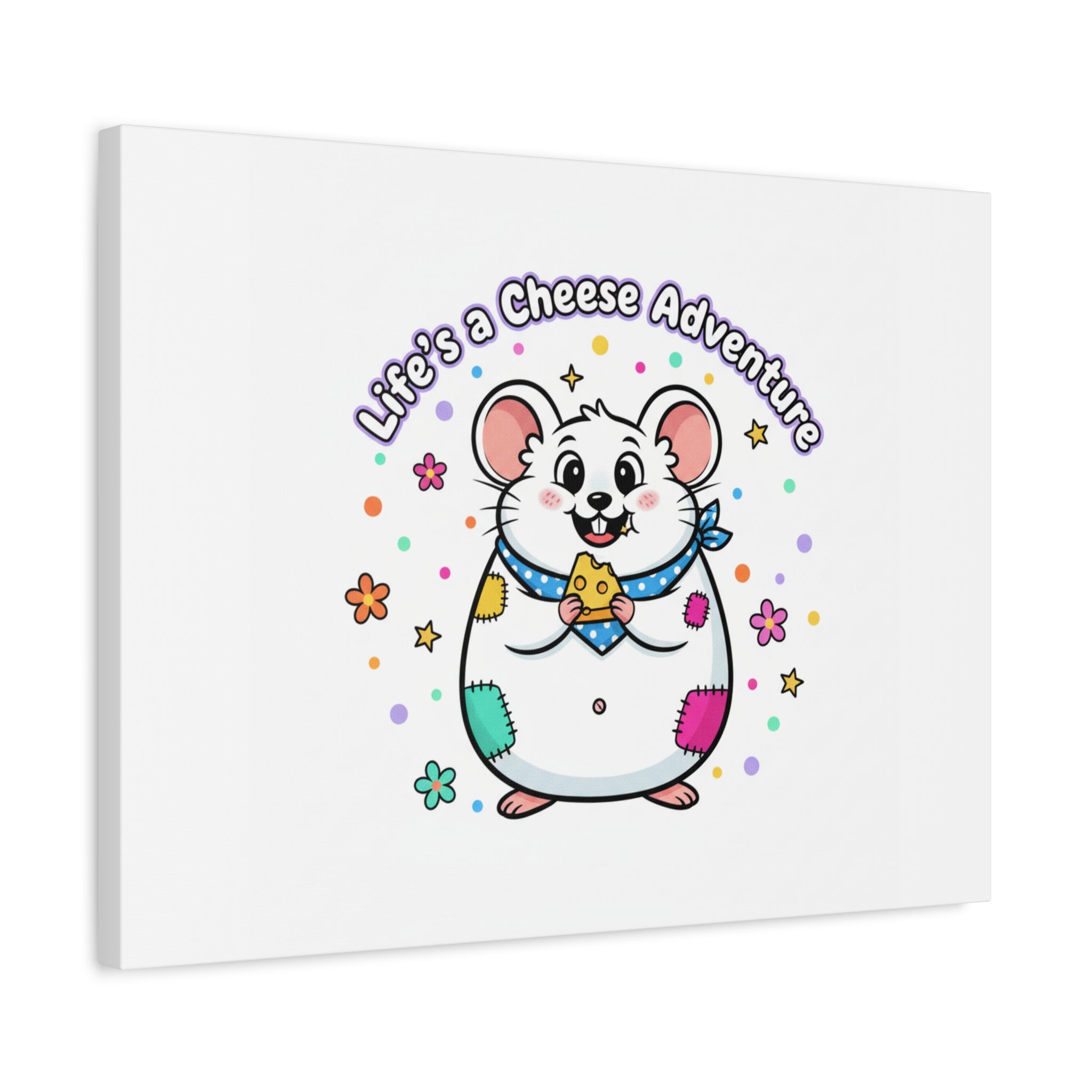 Life's a Cheese Adventure Canvas | Rodent-Core rat art print